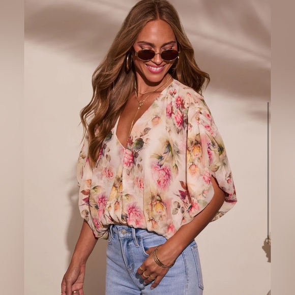 Vici Summer Affair floral bodysuit - Picture 3 of 7